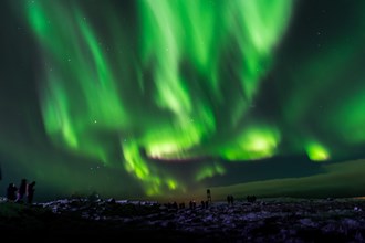 watching the northern lights in Iceland