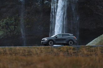 Car rental Iceland airport blue car rental