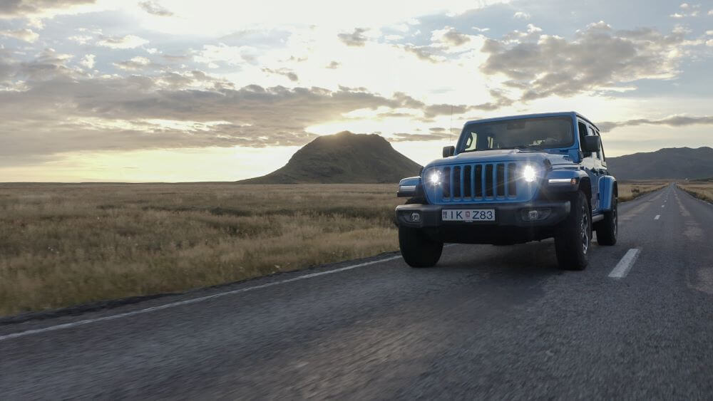 Jeep Wrangler Rubicon in Iceland.