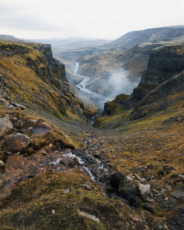 Haifoss in iceland displaying the icelandic nature