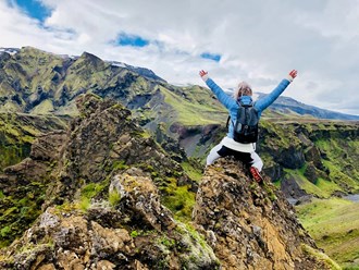 hiker in Iceland