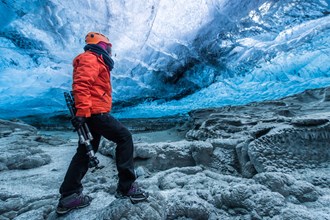 Ice cave in Iceland.