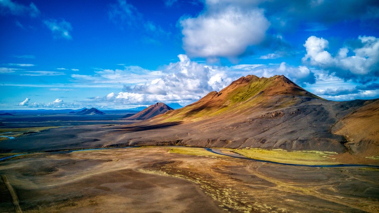Iceland mountains from above