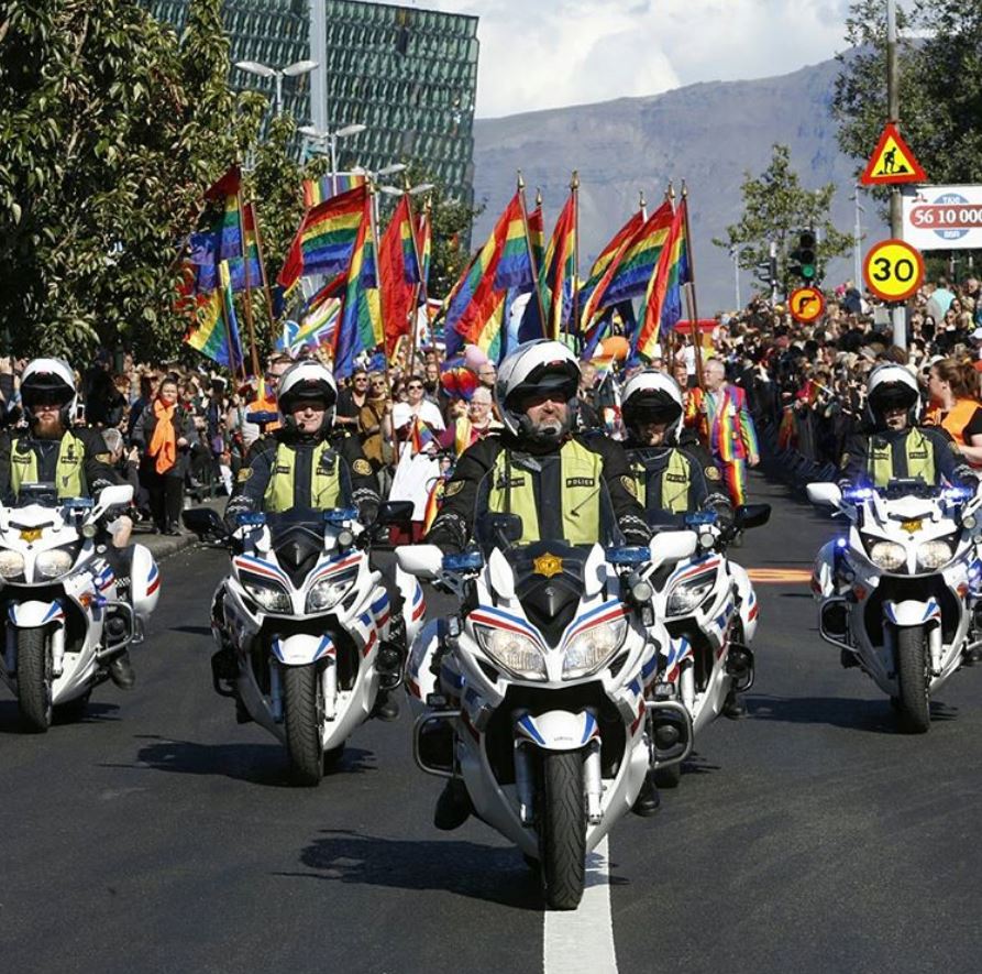 icelandic cops on gay pride in Iceland