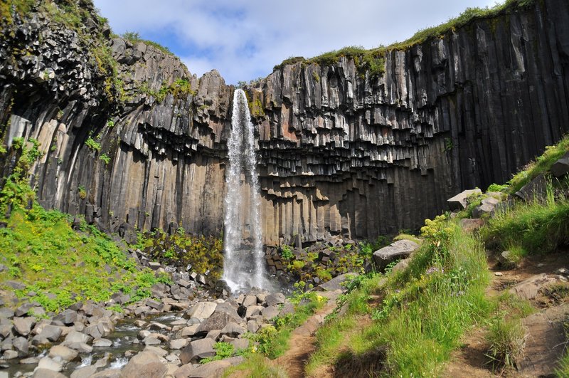 Svartifoss waterfall in Iceland