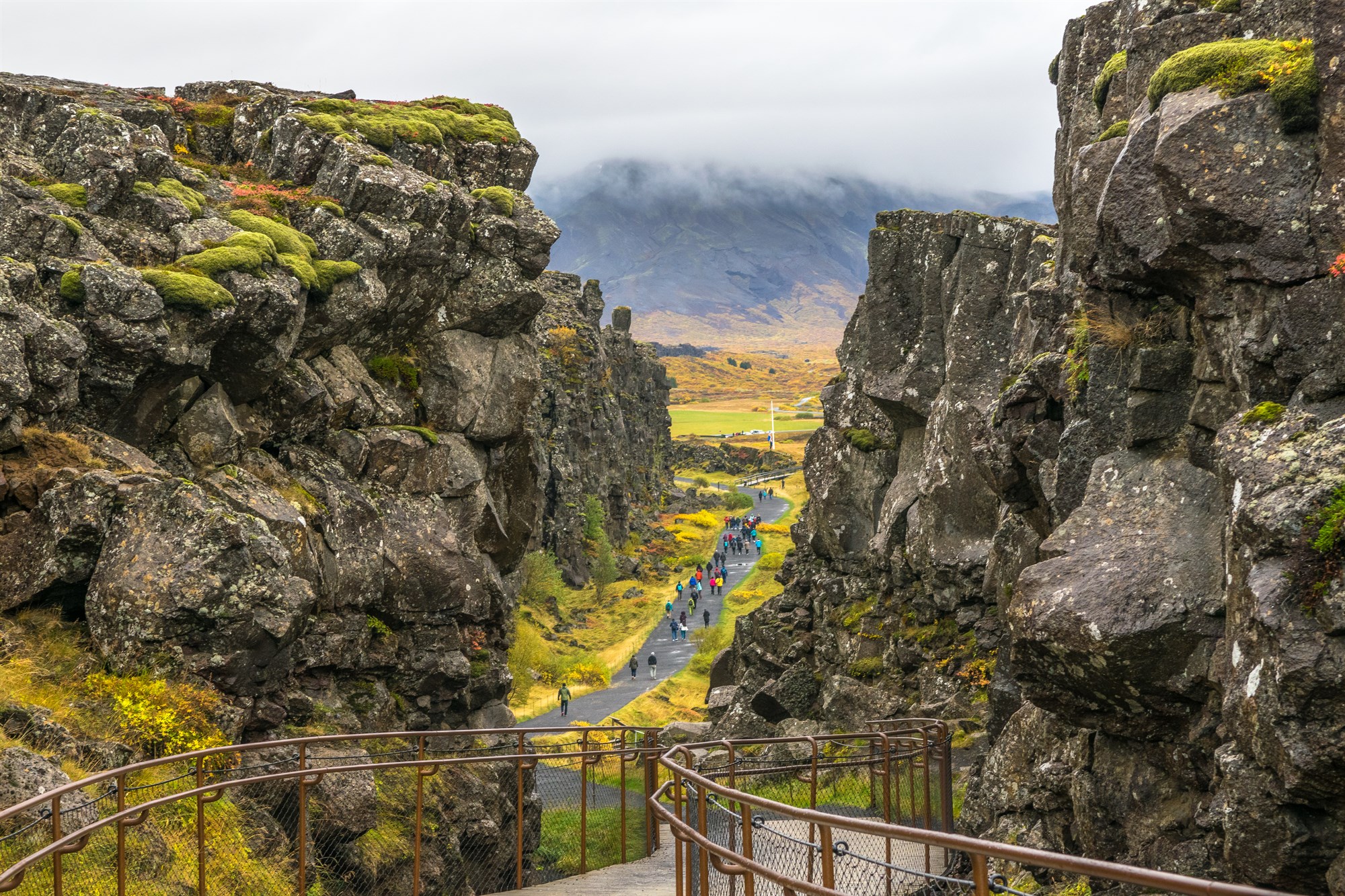 Almannagja canyon at Thingvellir national park.