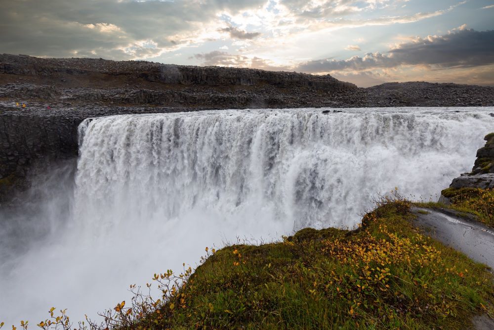 Dettifoss waterfall in North Iceland is the most powerful waterfall in Europe.