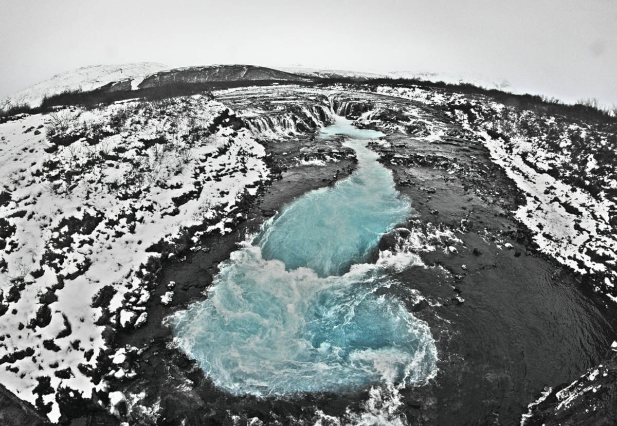 river in Icelandic winter