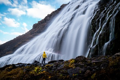 Dynjandi waterfall in Iceland westfjords.